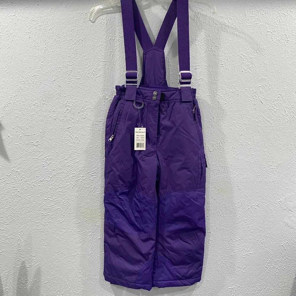 Weatherproof 32 degrees, kids winter ski/snow pants size XS 5/6 in purple NWT.